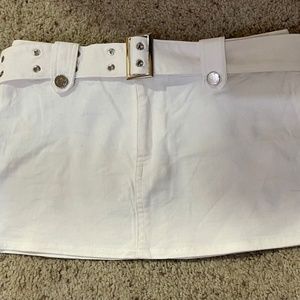 White Tersa Mini Skirt.